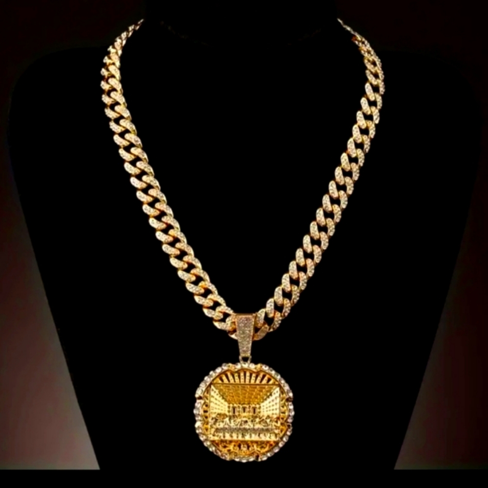 Hip Hop Chain Necklace Pendant 13mm/20 inch. Fashionable. Stainless steel